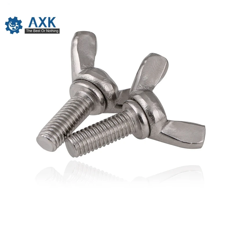 10PCS SUS304 M3 M4 M5 M6 304 Stainless Steel Wing Butterfly Screws