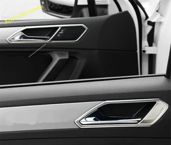 

Lapetus Interior Refit Kit Fit For Volkswagen VW Tiguan 2016 - 2020 Inner Door Handle Bowl Frame Trim 4 Piece / Stainless Steel