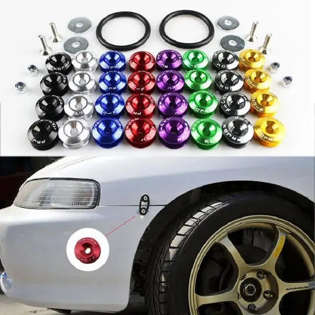 

Multi-color Rear Front Bumper Hatch Fixed Buckle Reinforcement Washers Quick Release Screws