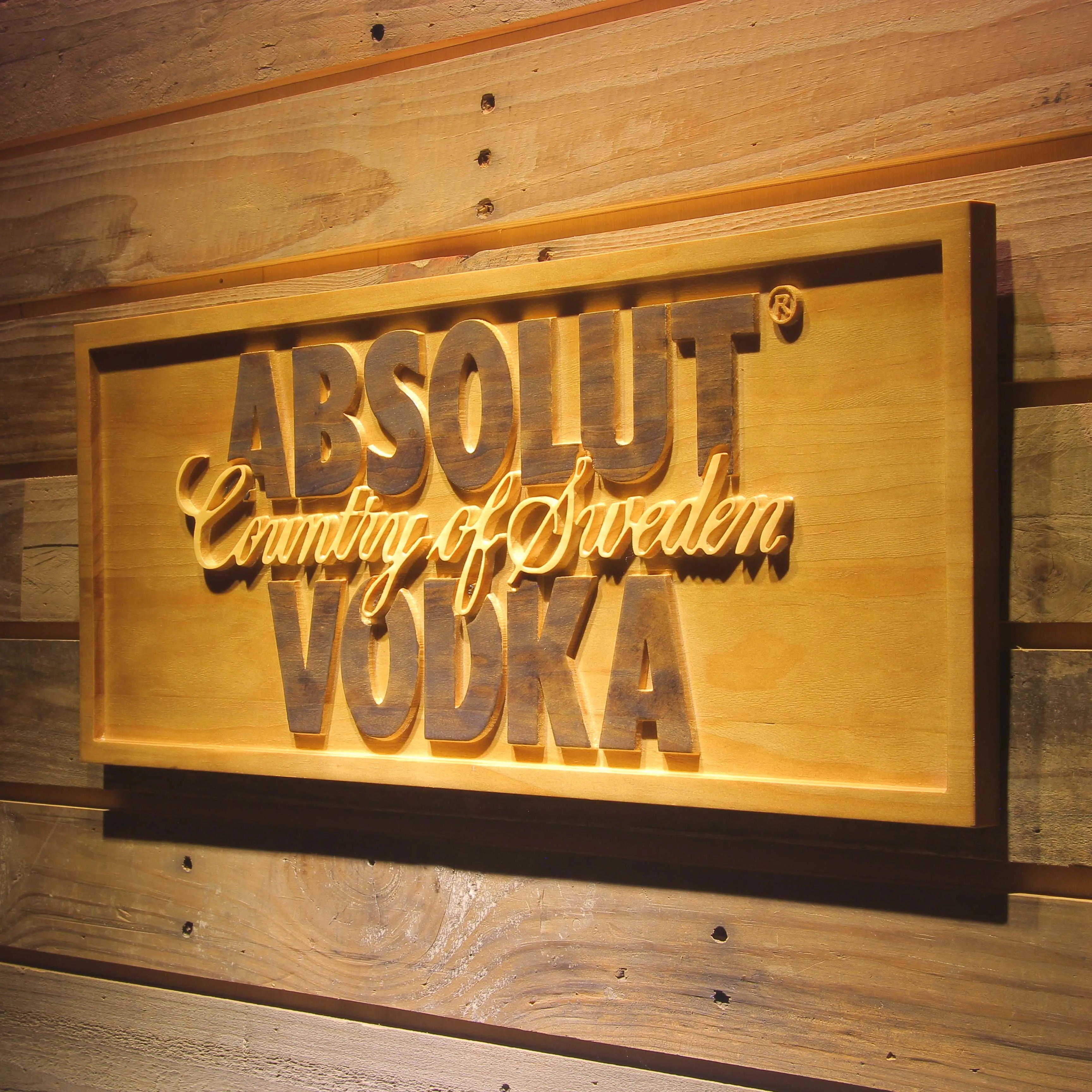 3D деревянные знаки абсолютная водка|sign|sign wood |