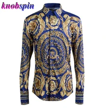 Этнические Традиционные мужские рубашки с принтом классические деловые мужские рубашки с длинным рукавом тонкие повседневные мужские рубашки