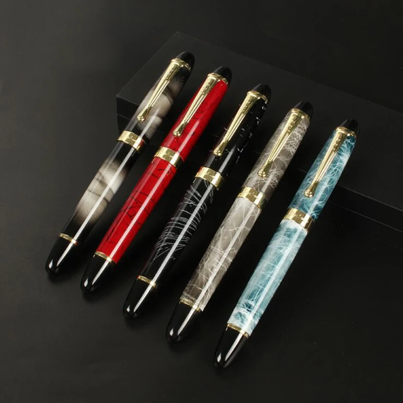 JINHAO 450X0 5 мм самопишущее Перо Золотой зажим металлический корпус роскошный фонтан