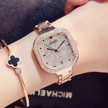 

Watches Women Fashion Quartz Diamonds Wrist Watch Stainless Steel Top Luxury Brand Ladies Dress Clock Female Relogios Feminino