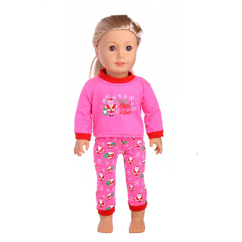 Pajama Santa For 18 inch American Girl Boy Doll Clothes Accessories Nightwear