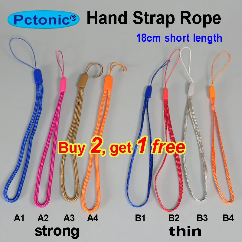 

PCTONIC Pine rope hand straps short Lanyard 18cm wrist chain cords holder for camera flash drive mobile phone case