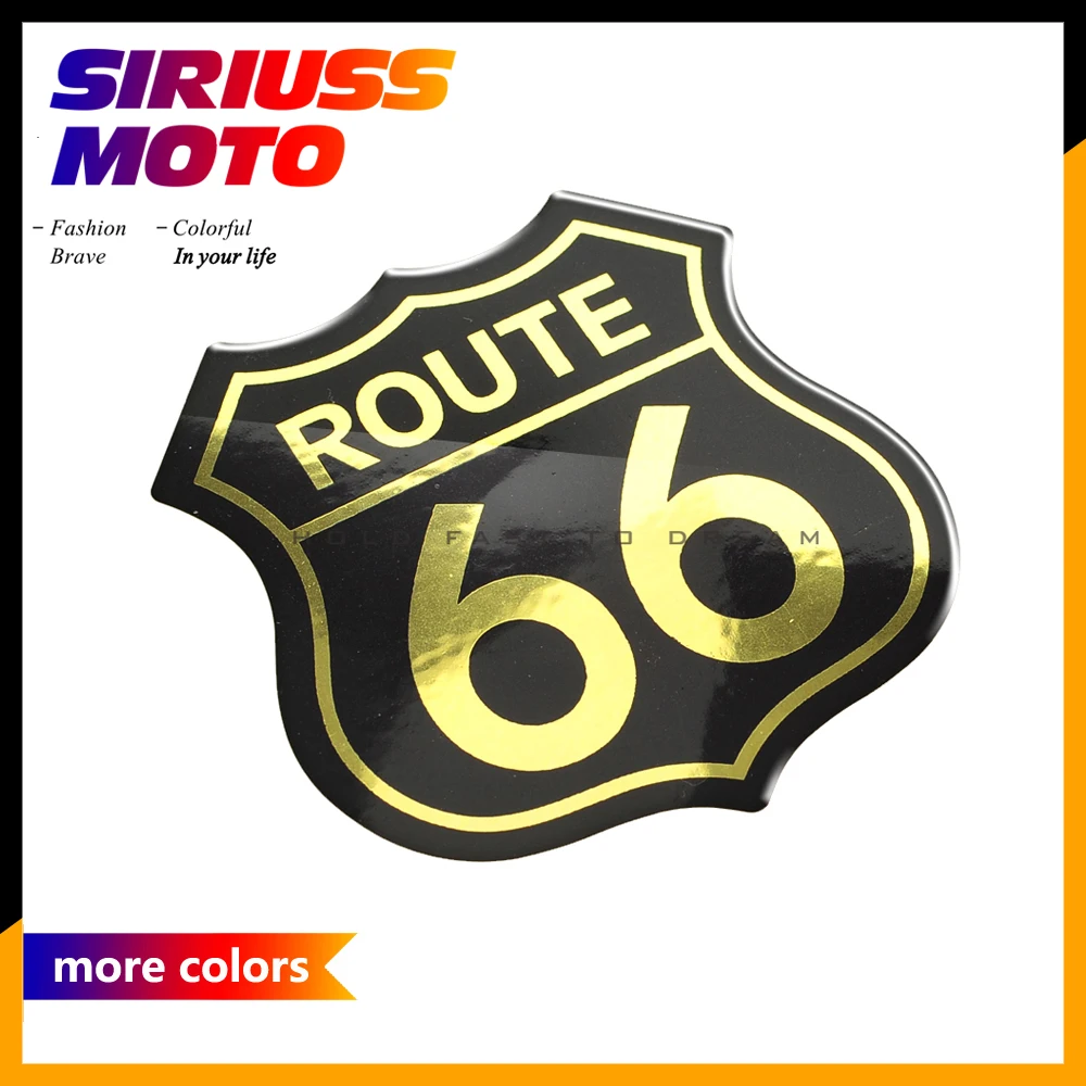 

3D Motorcycle Tank Pad Decal Sticker Historic Route 66 Logo case for harley Touring Dyna Fatboy Softail 48 XL883 XL1200