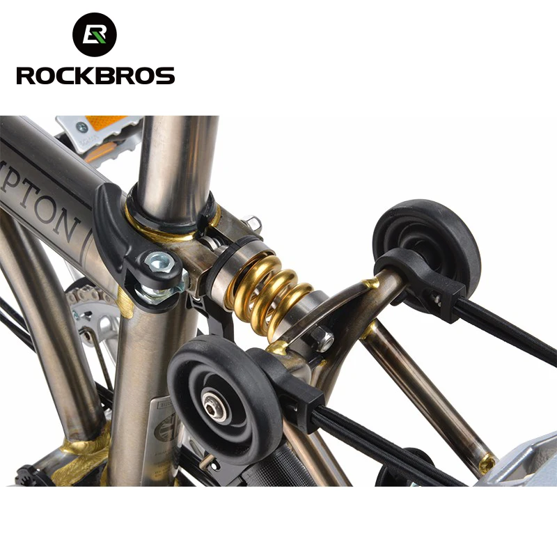 ROCKBROS Bike Shocks Titanium Brompton Bicycle Rear Coil Spring Suspension Outdoor Sports MTB Mountain Road Cycling Parts