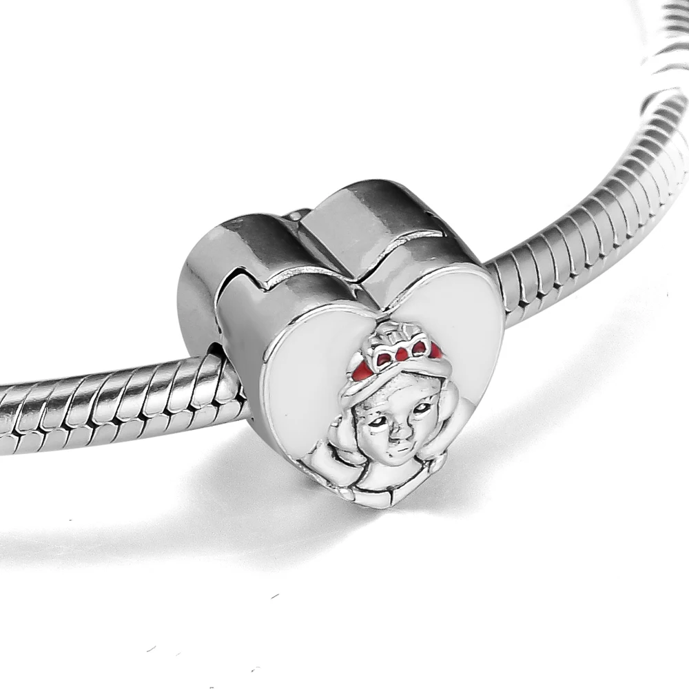 

Fits for Pandora Charms Bracelets Snow White Portrait Beads 100% 925 Sterling Silver Jewelry Free Shipping