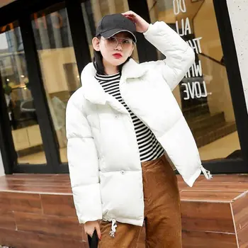 

Women Winter Coat Parka Loose Long Sleeve Winter Coat Women BF Style Warm Thick Casual Jacket Coat Female Padded Outerwear Q1781