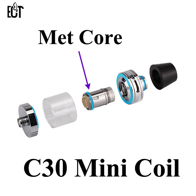 Electronic Cigarette Atomizer Coil E Cigarette Vape ECT C30 Mini Core 0