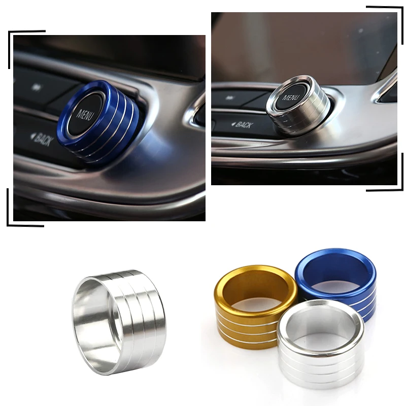 

2Pcs/Lot Car Air Conditioning Knobs Audio Decorative Circle Trim For buick Regal 2014 2015 Regal GS
