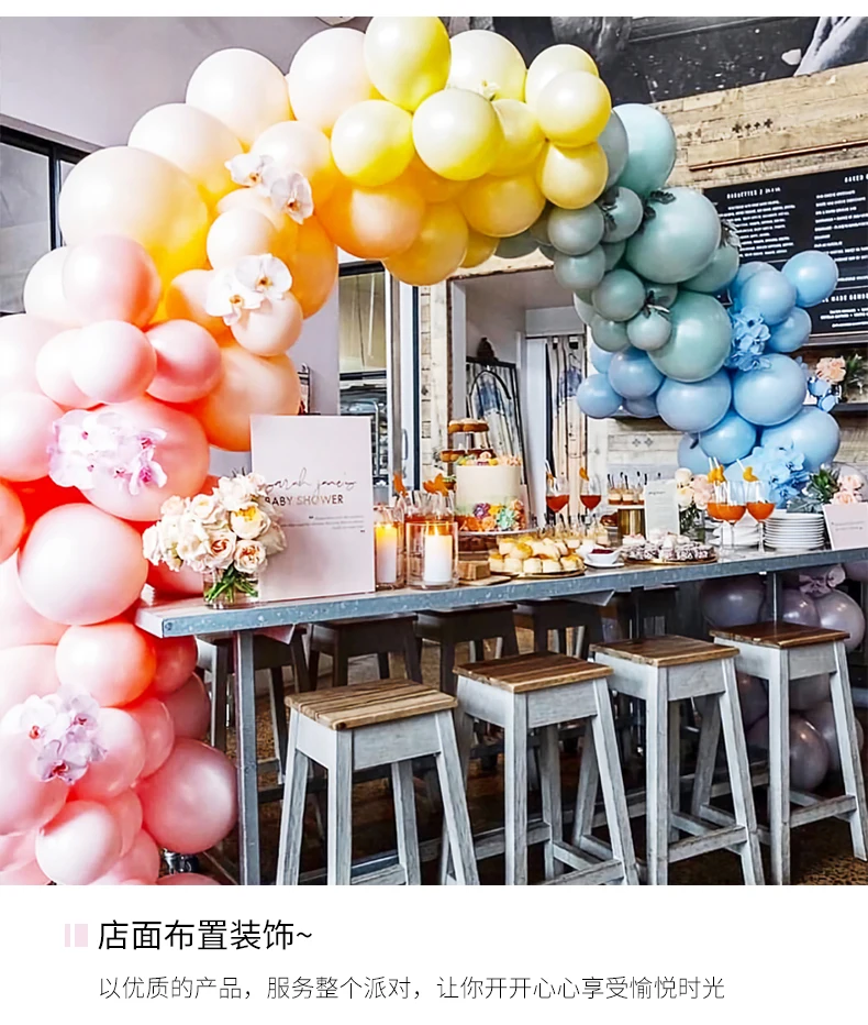 100 шт. воздушные шары Макарон Свадебные Воздушные шары Свадебные романтические украшения макет сцены день рождения конфеты цвет ins воздушный шар