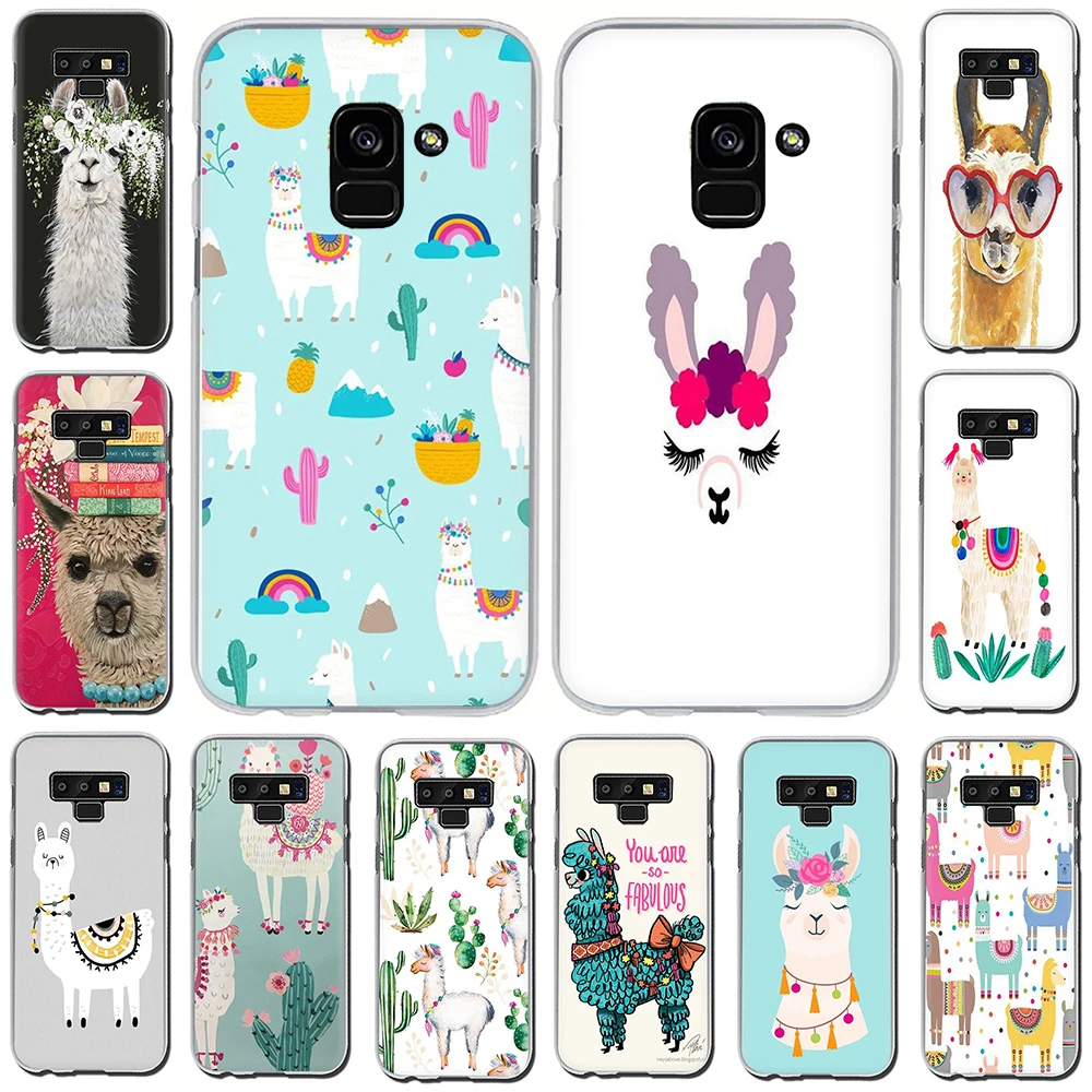 Жесткий чехол для телефона с милыми мультяшными животными Llama альпака Samsung Galaxy A3 A5