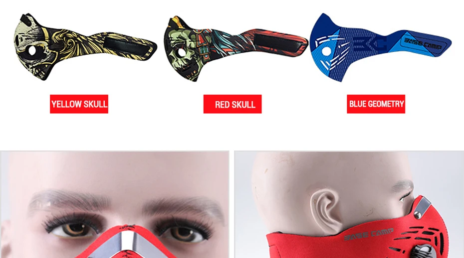 BASECAMP Мужская/Женская Пыленепроницаемая велосипедная маска с активированным углем, маска против загрязнения для велосипедного велосипеда, маска для тренировок на открытом воздухе, маска для лица