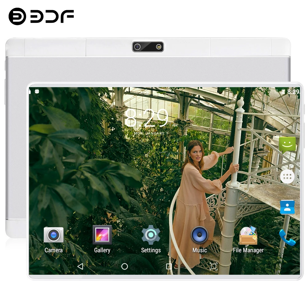 Günstige BDF 10 Zoll Android 9.0 Tablet Pc 10 Deca Core 1280*800 IPS 8 GB 128 GB 3 g 4G LTE Telefon Tisch Dual SIM Karte 5.0MP Pc Tabletten 10,1