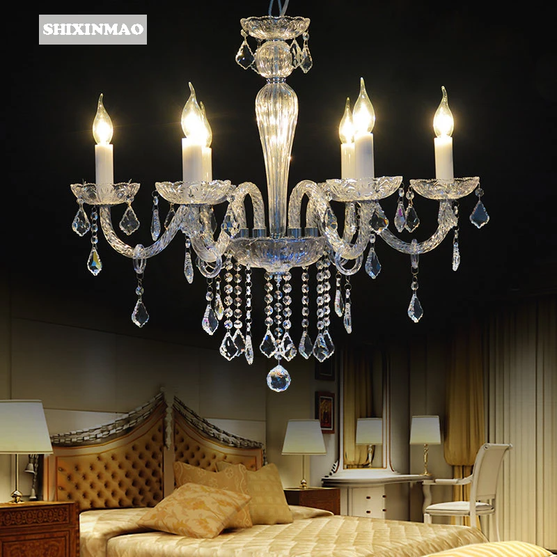 

Luxury White candle ligh European candle crystal lamp Crystal Chandelier 6Arm/8Arm/10Arm/15Arm Crystal lamp chandeliers