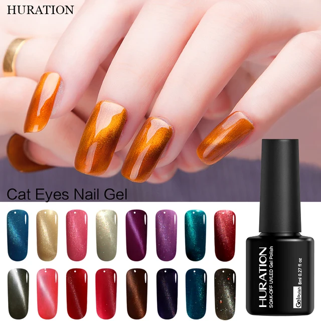 huration 3d magnet cat eye color soak off shimmer and shine gel
