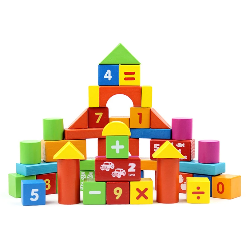 50 Pcs Digital Intellectual Building Blocks Baby Early Childhood Educational Wooden Chunk Intelligence Assembled Wooden Play baby-building-blocks-wooden : image 50 Pcs Digital Intellectual Building Blocks Baby Early Childhood Educational Wooden Chunk Intelligence Assembled Wooden Play baby-building-blocks-wooden