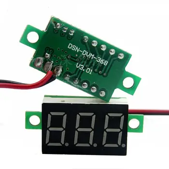 

Digital Display Meter Two-wire Two-wire Voltmeter 0.36 inch DC4.5V-32V DC Voltmeter Head Red, Green and Blue