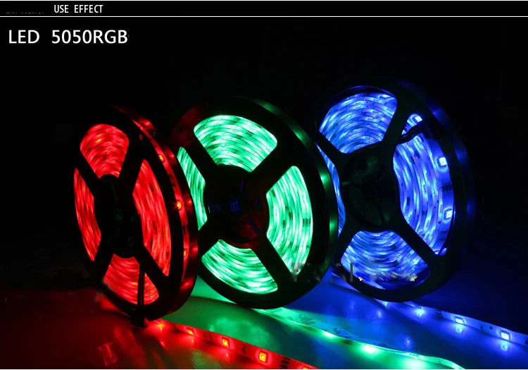 5050 SMD светодио дный гибкая светлая RGB 300 светодио дный s 5 м декоративные лампы Водонепроницаемый и ИК-пульт и Питание Adaper 12 В 6A - Испускаемый цвет: 1 pcs 300 LED Strip