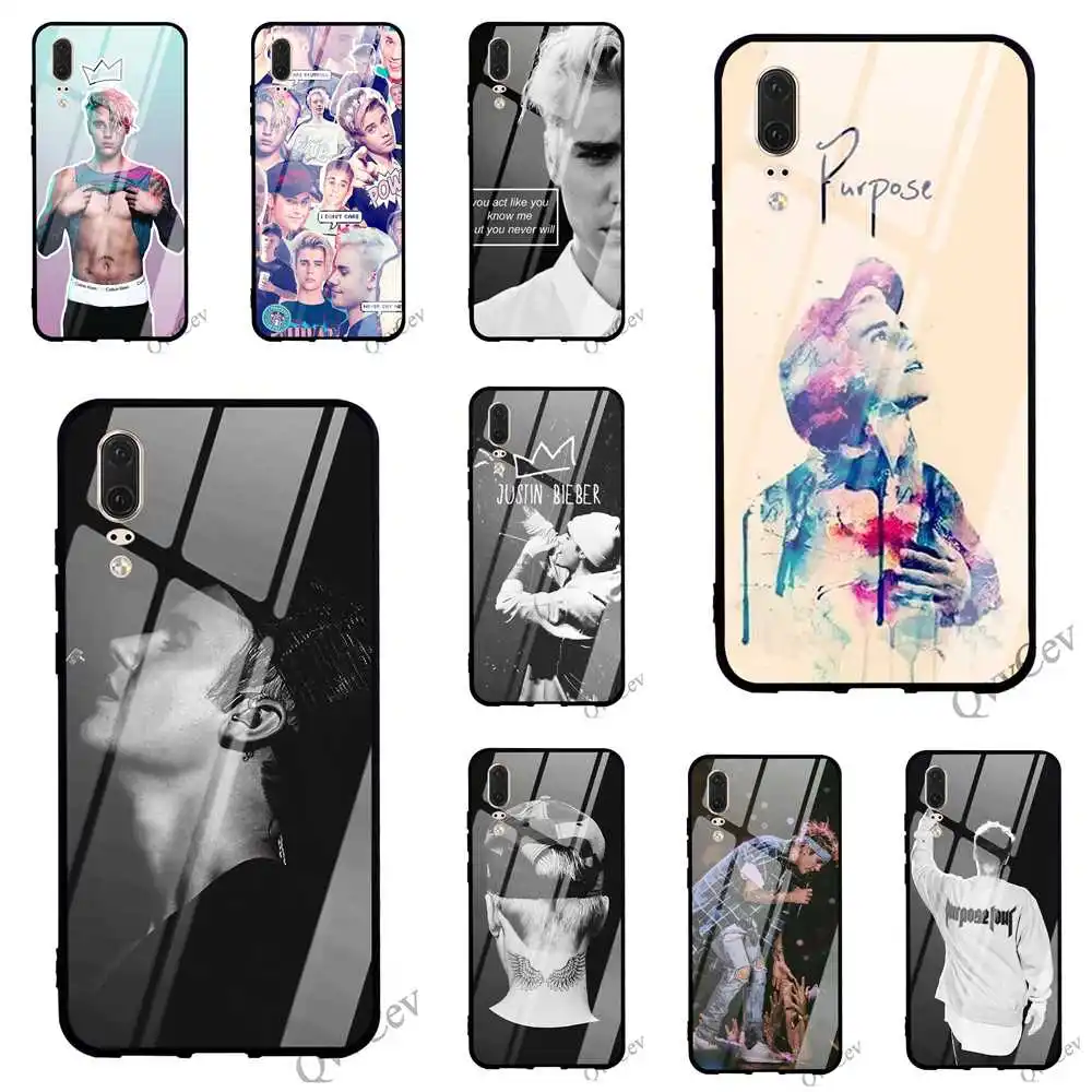 Hybrid Justin Bieber Glass Phone Cover for Huawei P10 Lite Case 10 7A
Y6 Y9 Honor 9 P20 P Smart Mate 20 Pro Cases