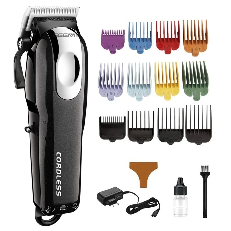 

Men electric hair clipper professional cordless haircutting machine hair cut adjustable hair trimmer barber shop