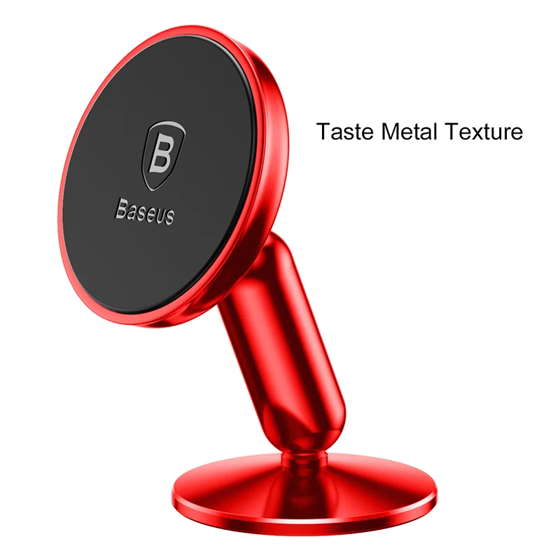 Baseus Magnetic Car Phone Holder 360 Degree Rotaion Universal for iPhone 11 X XS Xiaomi Stand Mount Universal Smartphone Support - Цвет: Red