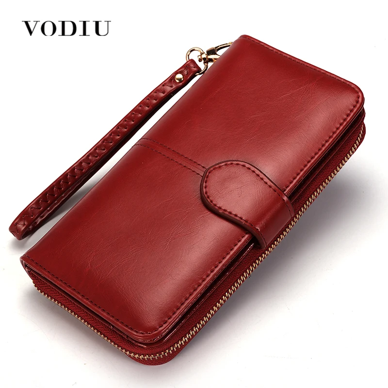 Women Wallet Female font b Purse b font Women Leather Wallet Long Trifold font b Coin