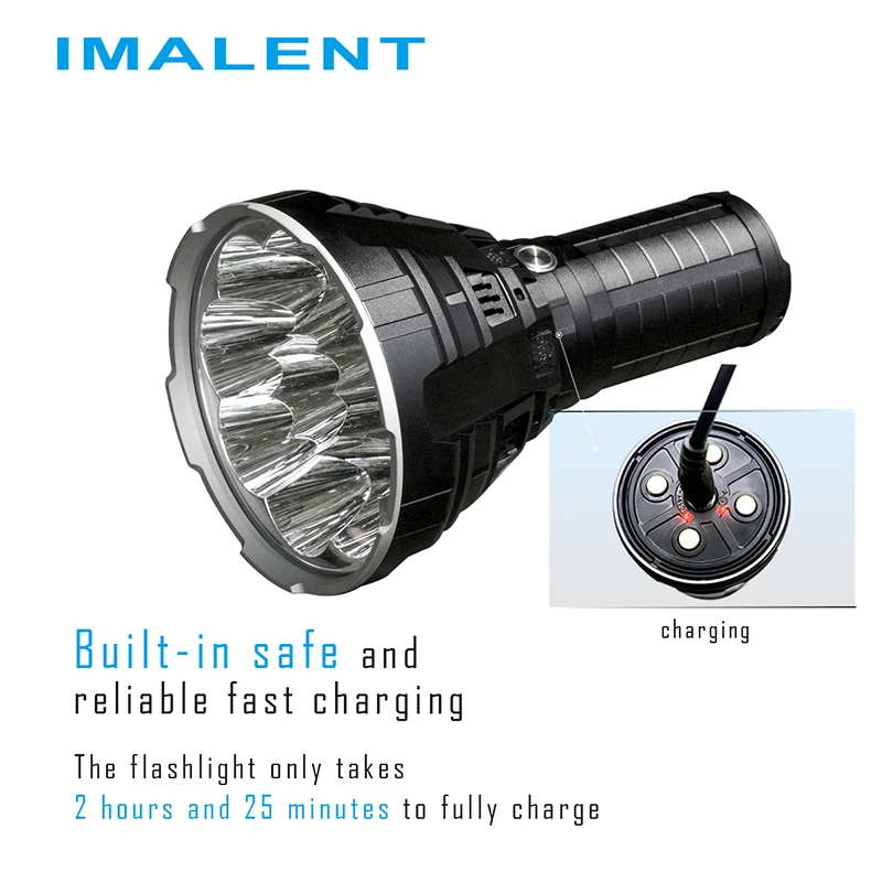 IMALENT R90C мощный светодиодный фонарик 20000 люмен ультра длинный диапазон 1679 м водонепроницаемый перезаряжаемый фонарь
