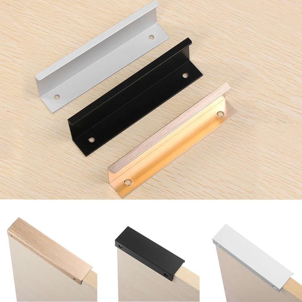 

1PC Hidden Zinc Alloy Cabinet Pulls Handle Drawer Knob Cupboard Pull Handle Bedroom Kitchen Furniture Door Hardware