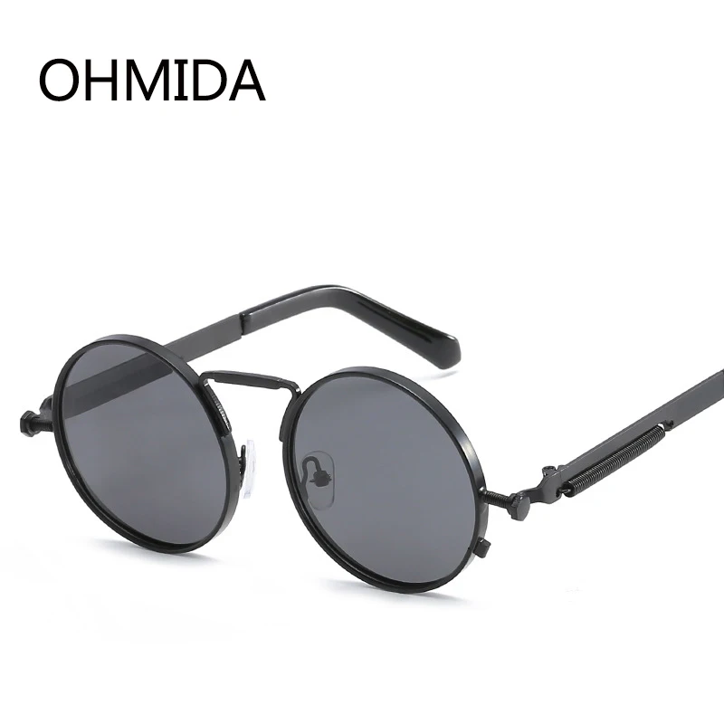 Солнцезащитные очки OHMIDA Круглые в стиле стимпанк мужские ретро поляризационные