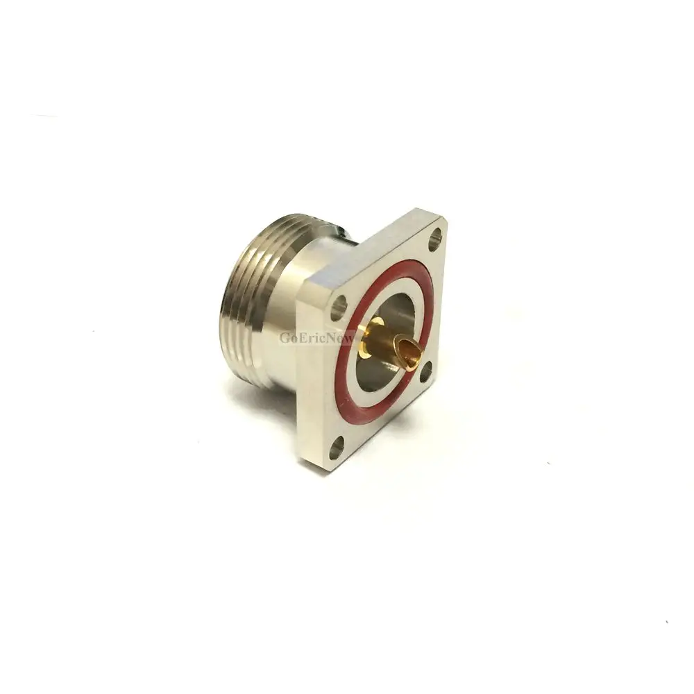 

2pcs 7/16 Din RF coaxial connector 4 Hole Panel Mount Jack with Solder Cup