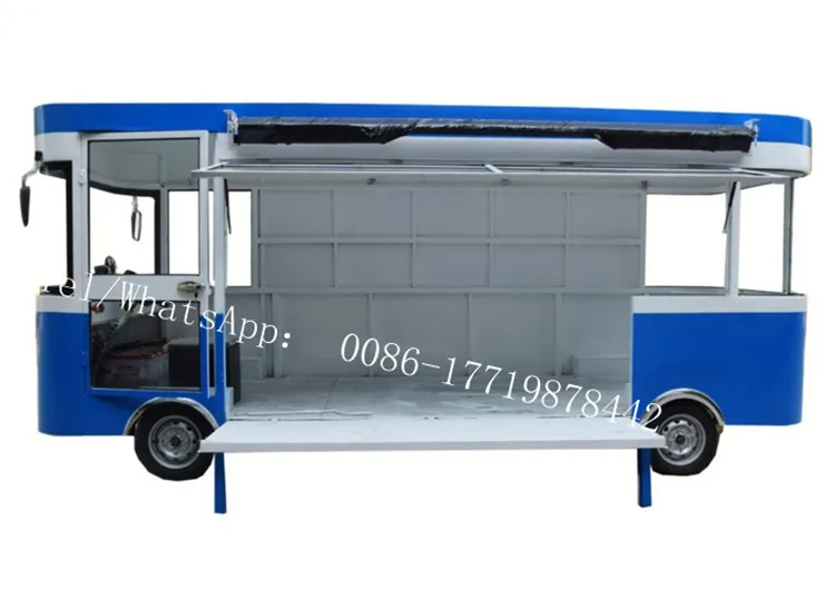 

Customized stainless steel electric fast food food trailer food cart truck