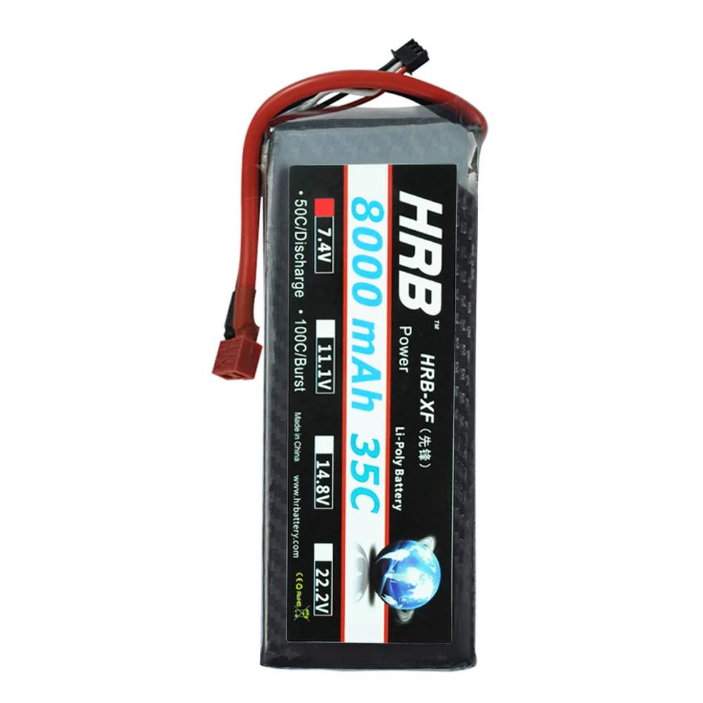 

HRB RC LiPo 2S Battery 7.4V 8000mah 35C MAX 70C Drone AKKU For Traxxas RC Bateria Helicopter Airplane Car Boat Quadcopter FPV