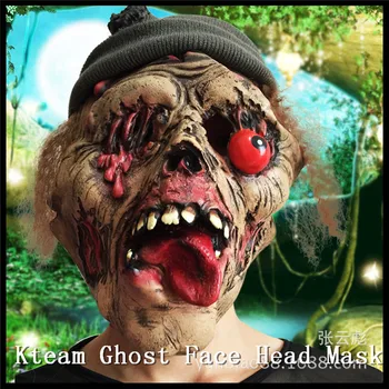 

Free shipping Scary Clown Mask Full Face Cosplay Horror Masquerade Adult Ghost Mask Halloween Props Costumes Fancy Dress Party