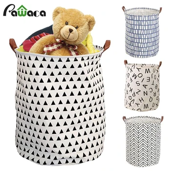 

Home Large Size Collapsible Cotton/Canvas Storage Baskets Bins & Toy Organizers for Boys Girls & Laundry Baskets & Baby Clothing