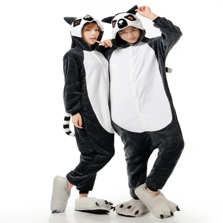 Long Tail Monkey Adult Onesie Pajamas Anime Cosplay Costume unisex