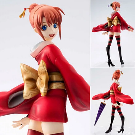 Новинка; Лидер продаж; 19 см; GINTAMA Kagura leader; фигурка героя; Коллекция игрушек; кукла; Рождественская игрушка; без коробки