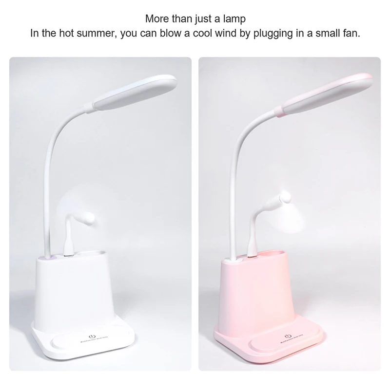 Светодиодный настольный светильник с сенсорным регулируемым освещением для глаз, Студенческая лампа для чтения, USB зарядка, многофункциональная настольная лампа для спальни, маленькая книжная лампа