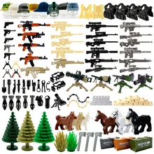 WW2 Military Weapon Building Blocks Pack MOC Army Accessory Soldier Figure Gun City Police SWAT Team Toys Compatible with Lego(China)