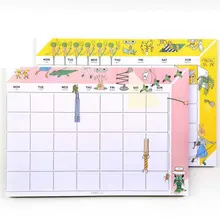Корейские канцелярские товары, блокнот для заметок, ежедневник на месяц, еженедельник, мини блокнот для студентов, одноклассников, Подарочные наклейки, план JUGAL