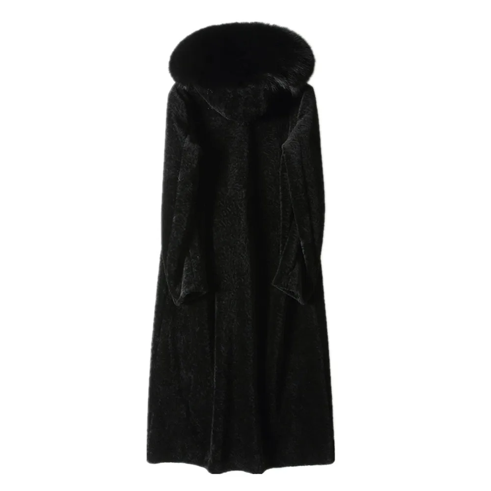 Lisa Colly, женское меховое пальто, зимняя длинная норковая шуба из искусственного меха с капюшоном, длинные рукава, теплые роскошные шубы из искусственного меха, пальто