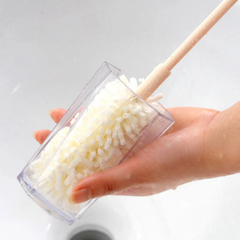 

Yolala Long Handle Sponge Cleaner Cleaning Brush Bottle Glass Cup Mugs Bowls Scrubber Washing Cleaning Kitchen Tool Wholesale