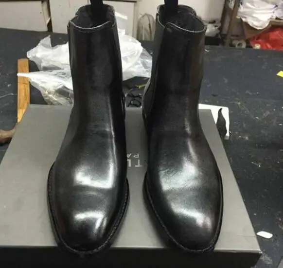 FR.LANCELOT Top Quality Autumn Winter Patchwork Ankle Boots Men Chelsea Boots Slip On Shoes Men s Plus Size 46