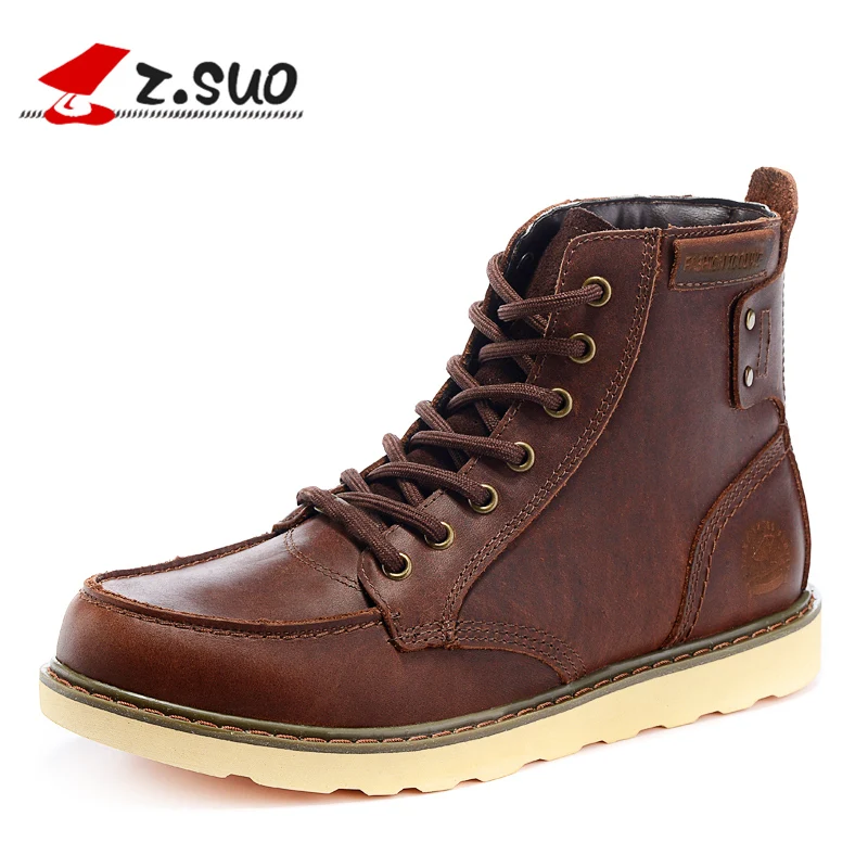 

Z. Suo men boots. Head layer cowhide fashion boots male,cylinder in pure color with men casual boots,botas hombre zs15086