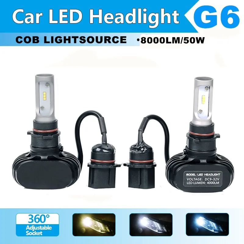 

50pair H4 H7 H11 H10 H8 H9 H1 H13 H3 9004  9007  COB LED Car Headlight Bulb Hi-Lo Beam 50W 8000LM 6500K Auto Headlamp 12v 24v