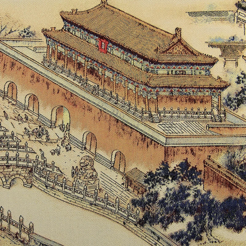 High Quality Silk brocade Scroll Painting Chinese craft the Imperial Palace panorama paint business gift office room home decor High Quality Silk brocade Scroll Painting Chinese craft the Imperial Palace panorama paint business gift office room home decor