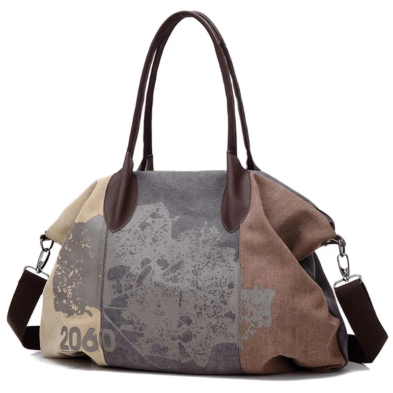 

2019 New Arrival Time-limited Canvas Women Bag Handbag Brands Hobo Shoulder Large Capacity For Graffiti Big Messenger Bags