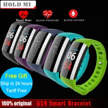 Hold Mi G19 Smart Wristband Color LED Heart Rate Smart Band Blood Oxygen Pressure Sleep Monitor Fitness tracker Smart Bracelet