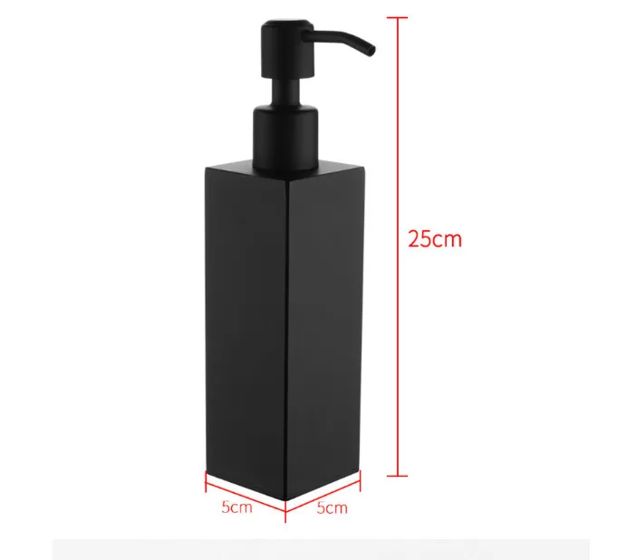 Biggers 200 мл большая емкость Черный цвет нержавеющая сталь ручной дозатор жидкого мыла для кухни ванной комнаты